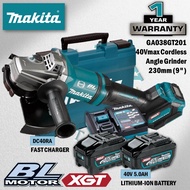 MAKITA GA038GT201 / GA038GM201N/ GA038GZ 40Vmax Cordless Angle Grinder 230MM (9")