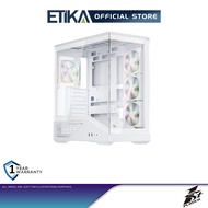 1st Player GM7 WHITE ATX PC Casing | 4x FN7/ FN7-R ARGB Fan & Support AIO 360
