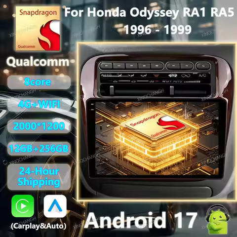 Android 17 Car Radio Carplay Auto For Honda Odyssey RA1 RA5 1996 - 1999 BT GPS Multimedia Video Play