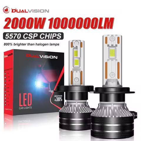 Dualvision K5C H7 H4 H11 LED Headlights H1 H8 H9 9005 HB3 9006 HB4 9012 880 881 H27 9007 H13 6000K 8
