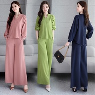 Terno outfit for women Terno square pants and blouse    modern filipiñana 2023 spring new Sets femal