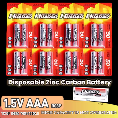 2-80PCS AAA Batteries 1.5V R03P Disposable Zinc Carbon Battery AAA for Led Light Mouse Calculator El