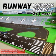 Noble Runway 2x1 Meter Airport Airport Pacu Land Aircraft Toys Miniature Airplane Collection Diecast