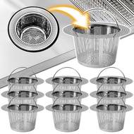 Stainless Steel Sink Garbage Filter - Sink Anti-clogging Strainers - Sink Strainer with Handle - Foo