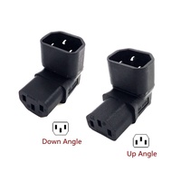 IEC 320 C13 to C14 AC Plug Converter, C14 to C13 Up/Down Angle Power Adapter Plug, 3Pin Female to Ma
