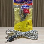 Cable 2 RCA JACKS TO 2 RCA JACKs 1.8M 1.8 METER AV AUDIO VIDEO VCD DVD