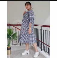 TUNIK KOTAK HITAM JUMBO/TUNIK KOTAK BAHAN KATUN /TUNIK MODEL TERBARU 2022/TUNIK MURAH
