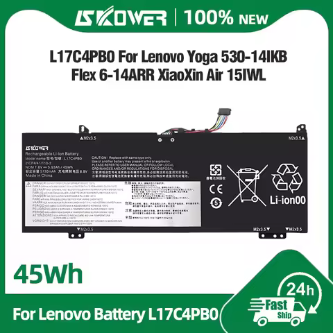 SKOWER Battery L17C4PB0 for Lenovo Yoga 530-14IKB Flex 6-14ARR XiaoXin Air 14IKBR 14IWL 15IKBR 15ARR