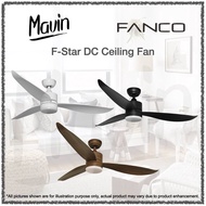 FANCO F-STAR DC Motor Ceiling Fan with 3 Tone LED Light Kit and Remote Control