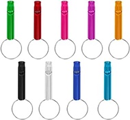 Meikakka Emergency Whistle Outdoor Sport,Women Man GiftsKeychain,High Pitch Creative Whistle Aluminum Alloy Clear Sound Whistle for Camping Hunting Hiking Training，Random Color
