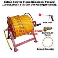 Selang Steam Sprayer,Kompresor Panjang 100 Meter | Komplit Stik Gun Dan Gulungan