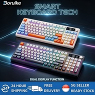 【SG Seller】M96 wireless keyboard 96 Keys BT/2.4/Type-c RGB hot swappable knob LCD display screen
