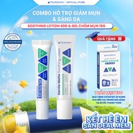 Lightweight Moisturizing Lotion Duo 40G & Acne Spot Gel to Reduce Acne and Pimples 15G Trioderma