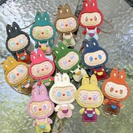 togo牛皮拉布布手缝手绘挂材料包可爱labubu包包挂饰Togo cowhide fabric hand sewn hand-painted hanging material8Lwm0HCc02my