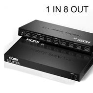 4K 1X8 HDMI Splitter 1 In 8 Out Splitter Audio Video Converter For DVD PS3 PS4 Camera Laptop PC To T