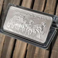 Embossed Carriage Silver Plated Gold Plated Souvenir Medal 1/4 Ounce Square Gold Bar Silver Bar Meta