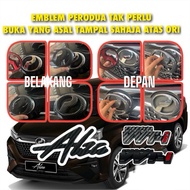 emblem perodua alza 2022 tak perlu buka tampal atas ori alza new emblem perodua carbon hitam pnp sah