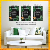 🔥NEW ARRIVAL🔥 ZK 7 | FRAME ZIKIR 3 PANEL SAIZ 18 X 12 INCI