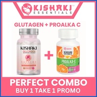♝ ✳ ✈ 1+1 Promo Glutagen + ProAlka C Vitamin C with Zinc by Kishaki Essentials total of 160 Capsule