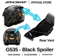[100% ORIGINAL] GRACSHAW SPOILER GENNEX G535 GEOMAX G555 OPEN FACE HELMET SPOILER BLACK / GOLD