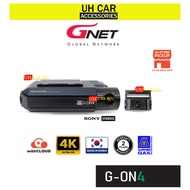 GNet G-ON4 4K UHD|FHD 2CH Premium Car Dashcam Full Set - Front + Rear + Cable + SD Card (64GB)