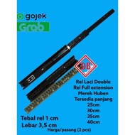 DB LENAGA DRAWER RAIL BY HUBEN FULL EXTENSION RAIL/ DOUBLE DRAWER RAIL/ DRAWER RAIL/ 25CM - 30CM - 3