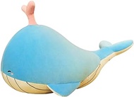 BJDST New Whale Plush Toys Big Soft Stuffed Sleeping Pillow Cute Sea Animal Fish Blue Shark Doll Kids Baby Birthday Gift (Color : Blue, Size : 90 cm)