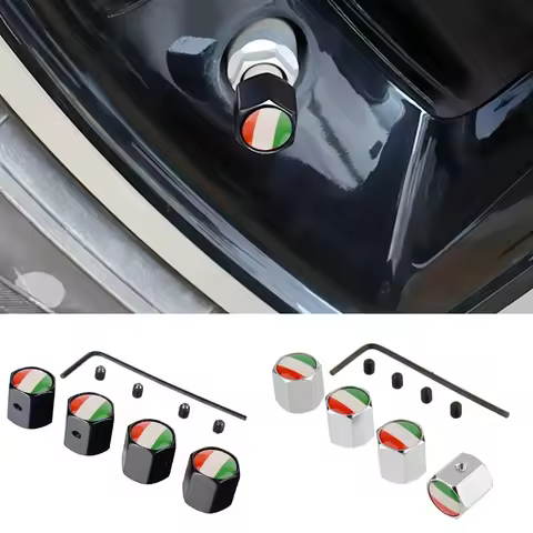 4PCS Italy Flag Car Wheel Tire Valve Caps for Alfa Romeo Brera Giulia Giulietta MITO Sportiva STELVI