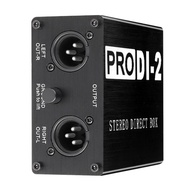Prodi-2 Passive Stereo Direct Box Audio DI Box Direct Injection Box Low Noise Guitar Bass DI 2 Chann