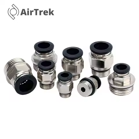 Quick Connect PC BSPP Fitting 4/6/8/10/12mm Tube with G1/8 G1/4 G3/8 Thread, 1/10/20 Pcs for Air Wat