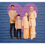 SET KURTA &amp; BAJU KURUNG FAMILY RAYA : NUDE