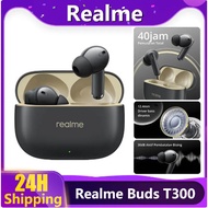 Original realme Buds T300 True Wireless Earphone Bluetooth 5.3 TWS Earbuds  Active 30dB Noise Cancelling 40 Hours Battery Low Latency Gaming Headset with Mic