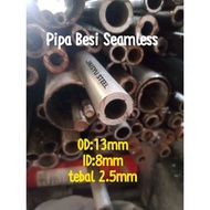 Seamless Iron Pipe OD 13mm ID 8mm Thickness 2.5mm Length 20cm