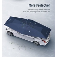 Blue Car Umbrella / Car Shade Umbrella 4.2m*2.3m opened by remote control.