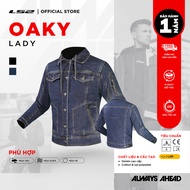 LS2 Oaky Lady Motorcycle Protective Jacket High Quality Demin Classic Streetwear