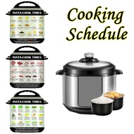 🧀Ready Stock🧀 3Pcs Cooking Schedule Magnetic Cheat Sheet Food Cooking For Instant Pot