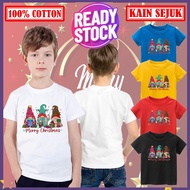 🔥Premium Cotton🔥Christmas Kid T shirt 100% Cotton Christmas tshirt Baju Budak Lelaki Baju Budak Perempuan Tshirt kanak