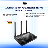 ASUSTEK RT-AC67U 2 PACK WL AC1900 GIGABIT ROUTER