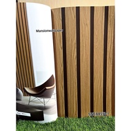 KAYU Korean Wall Wallpaper, 15M Visual Brown 3D Wooden WPC Panel Board