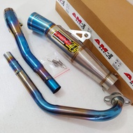 Exhaust Racing Bluemoon R15 VVA V2 V3 V4 M Vixion NVA NVL new old MT15 Byson Xabre 150 Raider F Fu Fi Sonic Tiger Revo Verza Jupiter Z Z1 Mx 135 150 king Scorpio Z DAENG Gp Warrior Sai 4 DAENGSAI4