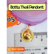 Wing Sing 916 Gold Bottu Thali Pendants / 1Pcs Loket Pottu Thaali Emas 916