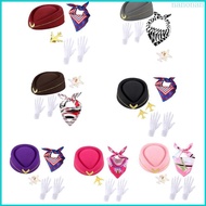 Nan Flight Attendant Costume Accessories Stewardess Outfit Flight Attendant Hat