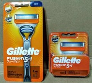 Gillette 吉列 Fusion 鋒隱5+1 手動刮鬍刀 (1刀架1刀片) / 刮鬍刀片 4刀片