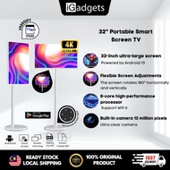 32" 4K Portable Mobile Smart Screen TV with Build in Camera | Smart Tv | 8+128gb +4k