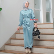 Dress Serut Samping Paha | Dress Serut Satin | Dress Serut Kondangan