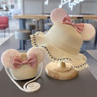 Summer Girl Sunshade Straw Hat Baby Girl Big Eaves Sunscreen Summer Style Travel Beach Sun Children 