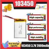 NEW 3.7V 2000mAh Lithium Polymer Applicable to electronic batteries with a power of 103450