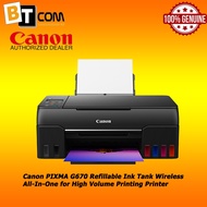 Canon PIXMA G670 Refillable Ink Tank Wireless All-In-One for High Volume Printing Printer