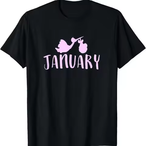 Pregnancy Baby Due In January T Shirt Newborn Mother