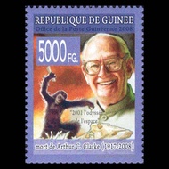 Guinea British Sci-Fi Novelist Clark Movie 2001 Space Odyssey Ape Taishan Stamps 1 New